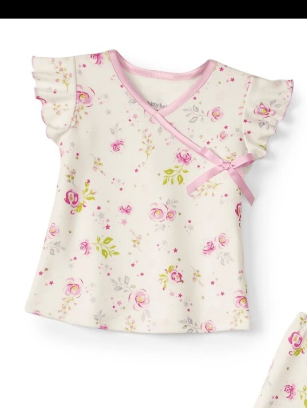 American Girl Bitty Baby Beautiful Blooms Pajama  Top Size 2T